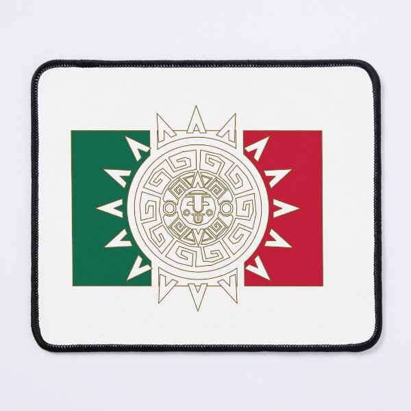 Item preview, Mexican Flag Aztec Calendar Crossover Mexican Heritage designed and sold by the Zarock Shop.