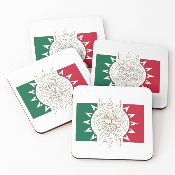 Item preview, Mexican Flag Aztec Calendar Crossover Mexican Heritage designed and sold by the Zarock Shop.