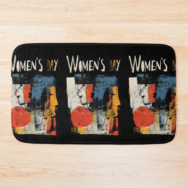 Item preview, Women's Day Abstract Profiles of Women in Bold Vivid Colors with Celebratory Typography designed and sold by OlfactoART Studio.