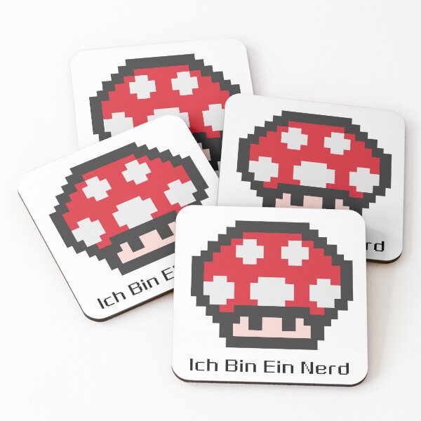 Item preview, Ich Bin Ein Nerd - Retro Pixel Mushroom Tech Humor designed and sold by MarykeArt.