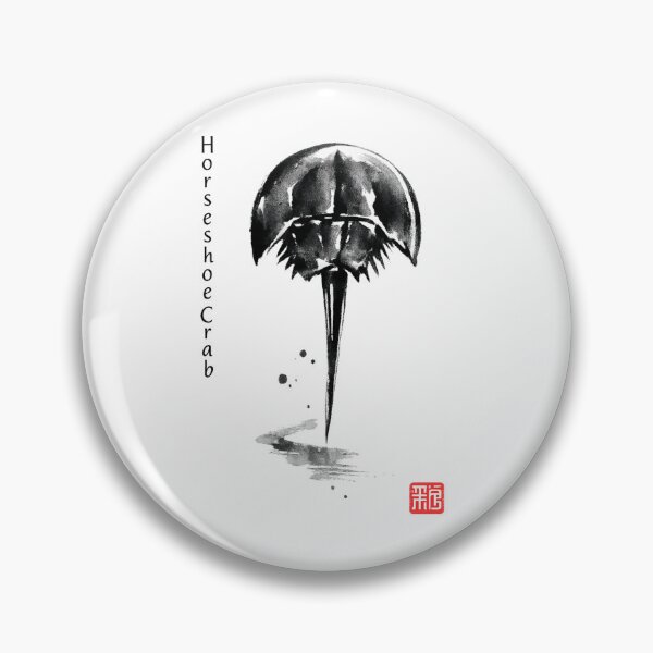 Item preview, Horseshoe Crab Sumi-e — Japanese Ink Scroll Minimal Art designed and sold by EuropeanPrints.