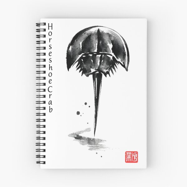 Item preview, Horseshoe Crab Sumi-e — Japanese Ink Scroll Minimal Art designed and sold by EuropeanPrints.