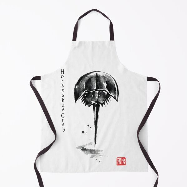 Item preview, Horseshoe Crab Sumi-e — Japanese Ink Scroll Minimal Art designed and sold by EuropeanPrints.