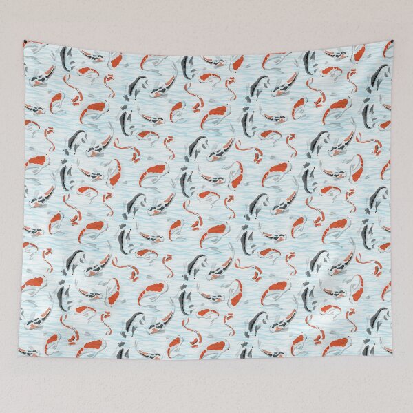 Item preview, Dance of the Koi Carp: Japanese Serenity Watercolor designed and sold by Nekogobido.