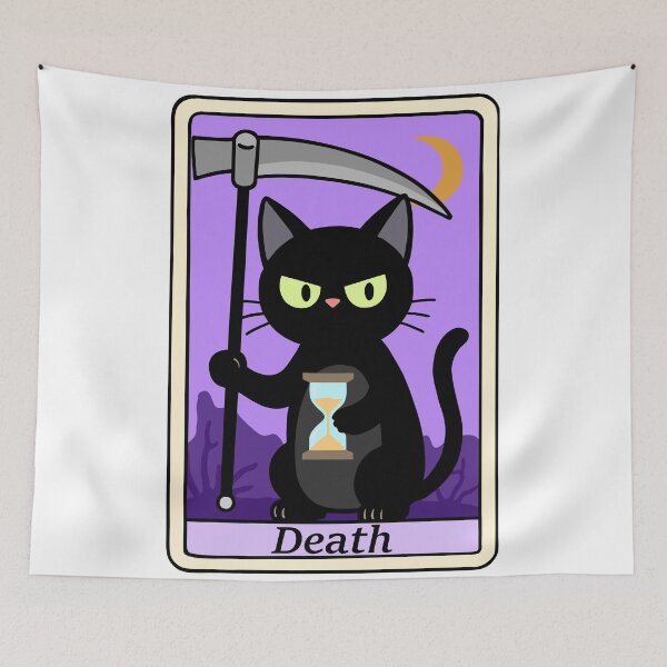 Item preview, The Death Card from the Cat Tarot Deck designed and sold by Really Bad Art.