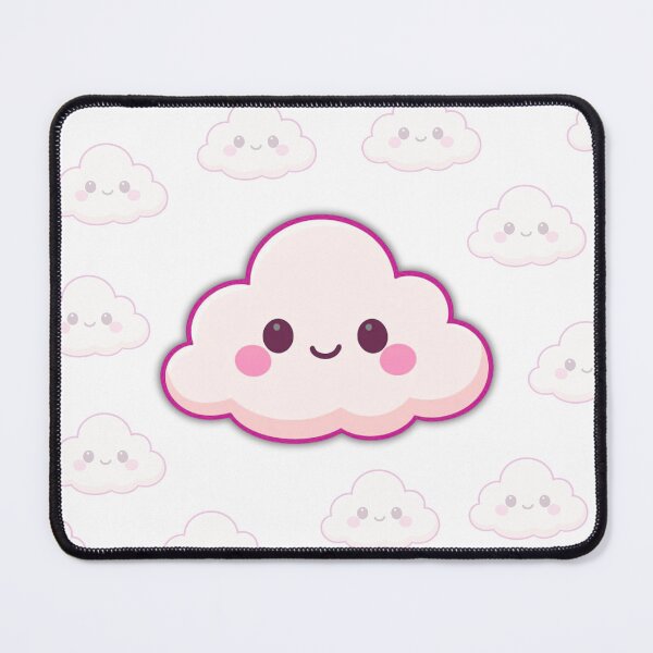 Item preview, Cute Smiling Pink Cloud | Pastel Kawaii Illustration designed and sold by lunadesignsmoon.