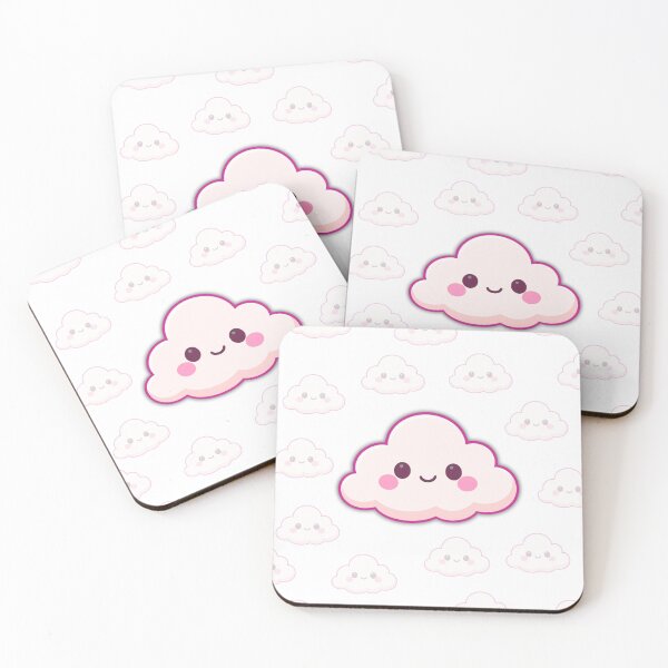 Item preview, Cute Smiling Pink Cloud | Pastel Kawaii Illustration designed and sold by lunadesignsmoon.