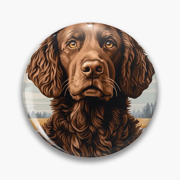 Item preview, Curly-coated Retriever in autumn field designed and sold by PetsArt.