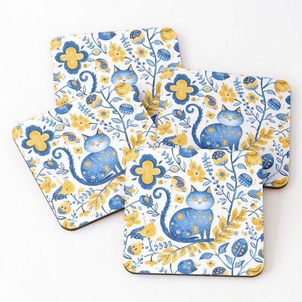 Item preview, Magic Ukrainian Cat Funny Floral Vintage Ukraine Pattern designed and sold by SecretDicer.