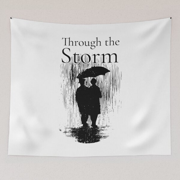 Item preview, Through the Storm – Enduring Love Silhouette Art  designed and sold by WayOutWorks.