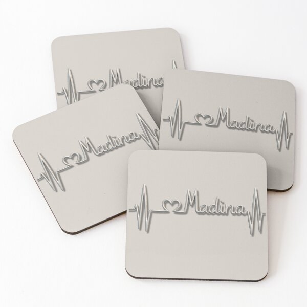 Item preview, Madina Heartbeat Line (V.2) – Islamic City Love Typography Design designed and sold by D-Islamic.