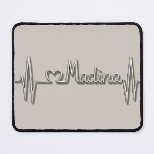 Item preview, Madina Heartbeat Line (V.2) – Islamic City Love Typography Design designed and sold by D-Islamic.