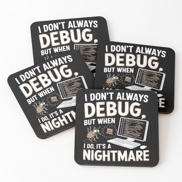 Item preview, I Don't Always Debug But When I Do It's A Nightmare Notch Style Programmer T-Shirt designed and sold by Zenith Design.