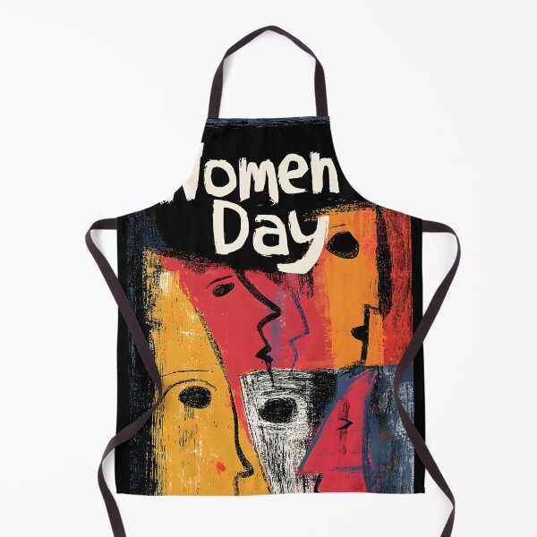 Item preview, Women's Day Vibrant Abstract Faces in Bold Colors with Prominent Typography designed and sold by OlfactoART Studio.