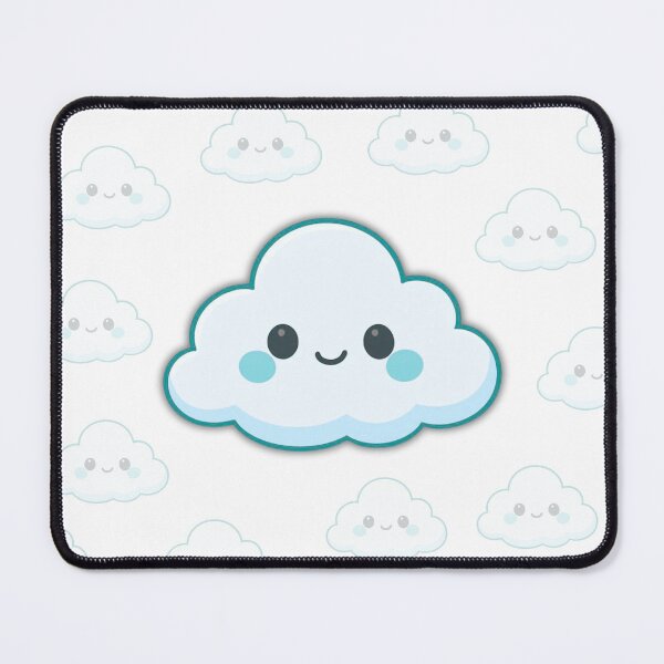 Item preview, Cute Smiling Blue Cloud | Pastel Kawaii Illustration designed and sold by lunadesignsmoon.
