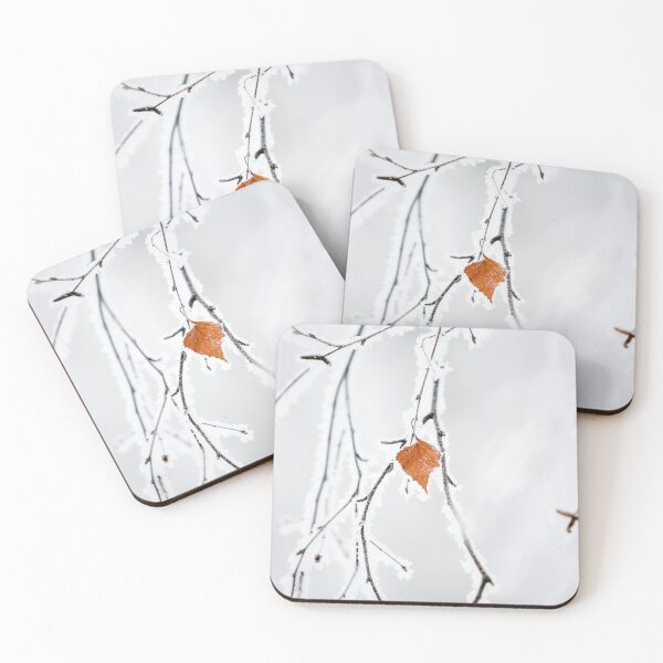 Item preview, Frosted Branch With a Lone Leaf designed and sold by katifinell.