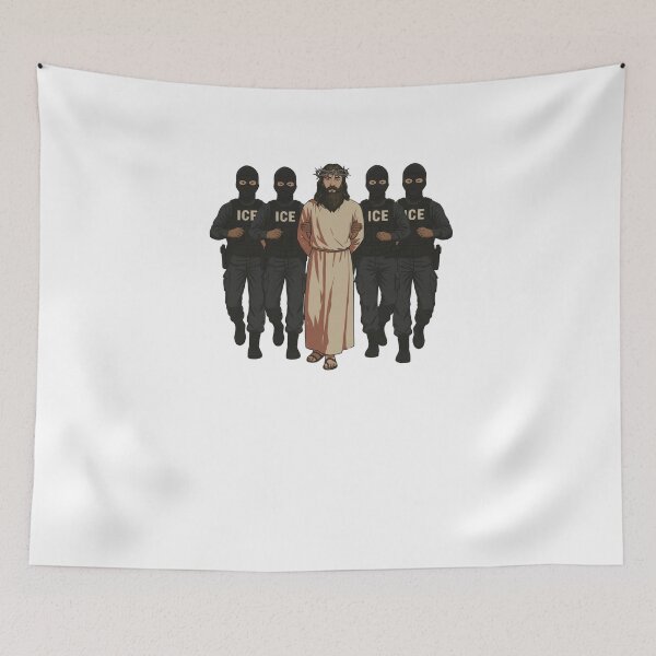 Item preview, Anti ICE Abolish ICE Jesus In Custody Protest Art designed and sold by ChaaiTee.