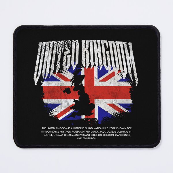 Item preview, United Kingdom Flag Map designed and sold by Ruinn Store.