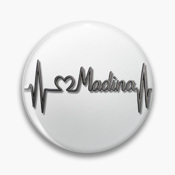 Item preview, Madina Heartbeat Line (V.3) – Islamic City Love Typography Design designed and sold by D-Islamic.