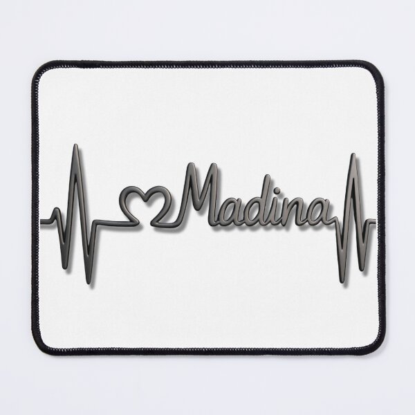 Item preview, Madina Heartbeat Line (V.3) – Islamic City Love Typography Design designed and sold by D-Islamic.