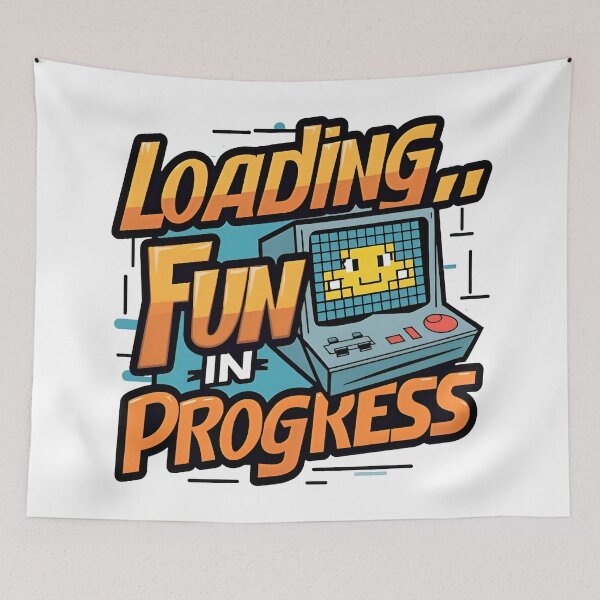 Item preview, Loading Fun In Progress Funny Notch Style Programmer Humor T-Shirt designed and sold by Zenith Design.