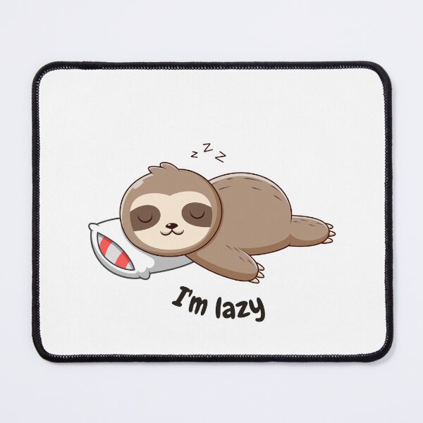 Item preview, I'm Lazy  typography T shirt, phone cover, pillow case, mouse pad design designed and sold by Pardan creations.