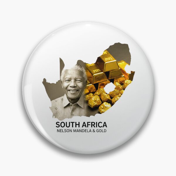 Item preview, South Africa Map Nelson Mandela and Gold Art designed and sold by AbulailArt.