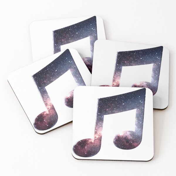 Item preview, Musical Eighth Note Symbol with Cosmic Galaxy Pattern designed and sold by Niageadon.