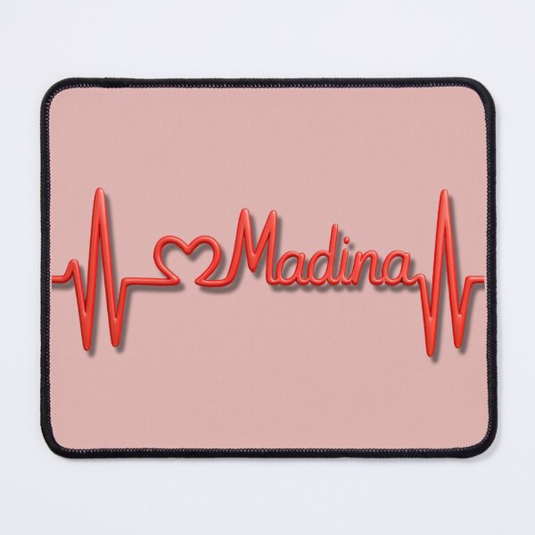 Item preview, Madina Heartbeat Line (V.4) – Islamic City Love Typography Design designed and sold by D-Islamic.
