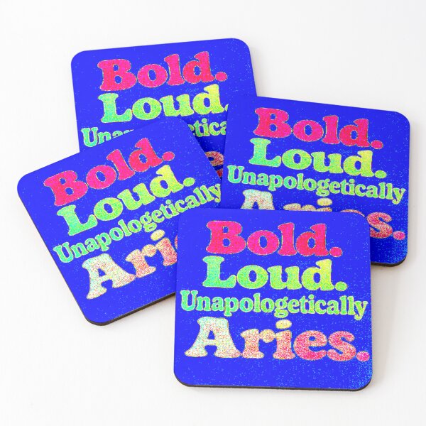 Item preview, Aries and proud colorful typographical zodiac design designed and sold by SmashingDeals.