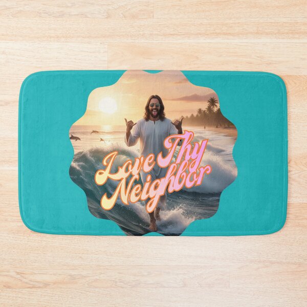 Item preview, LOVE THY NEIGHBOR DUDE ~ Hang Loose Jesus Medallion designed and sold by TheLastGarden.