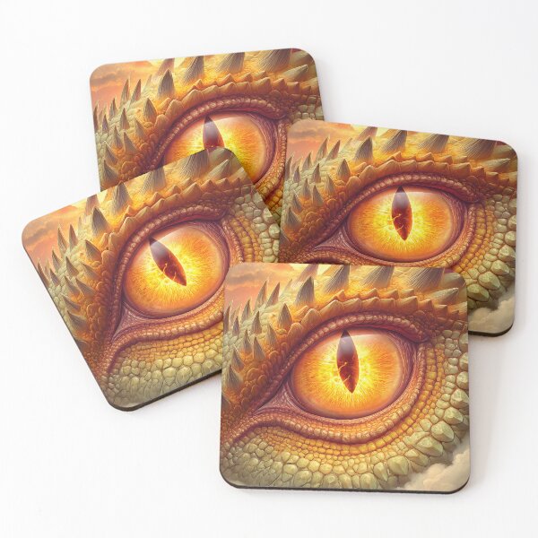 Item preview, Golden Dragon Eye in Fiery Sky designed and sold by PetsArt.
