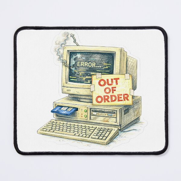 Item preview, Out of Order Floppy Disk Computer – Retro PC Sticker designed and sold by Felixuss.