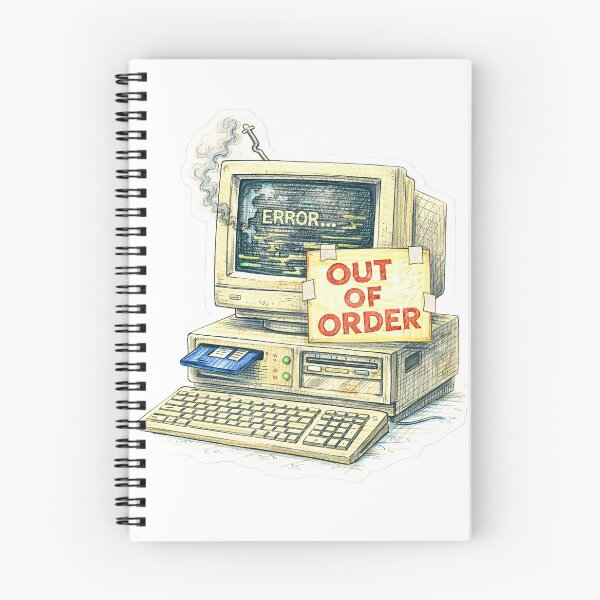 Item preview, Out of Order Floppy Disk Computer – Retro PC Sticker designed and sold by Felixuss.