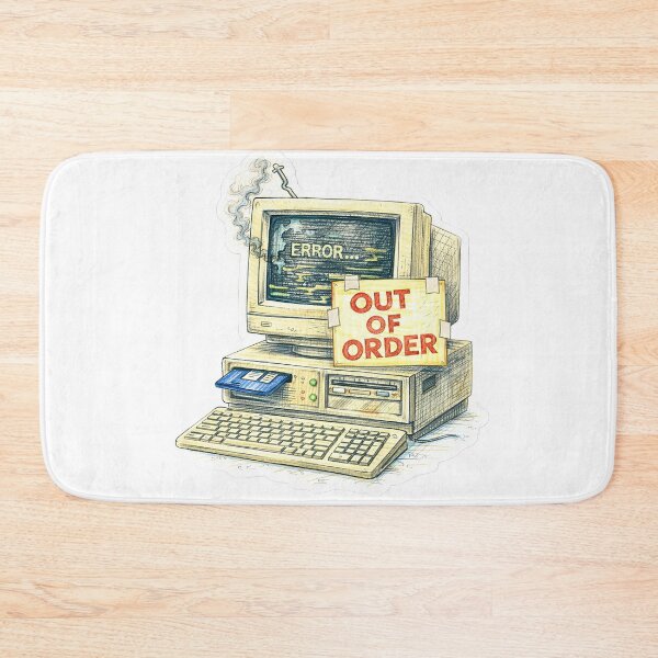 Item preview, Out of Order Floppy Disk Computer – Retro PC Sticker designed and sold by Felixuss.