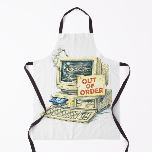 Item preview, Out of Order Floppy Disk Computer – Retro PC Sticker designed and sold by Felixuss.