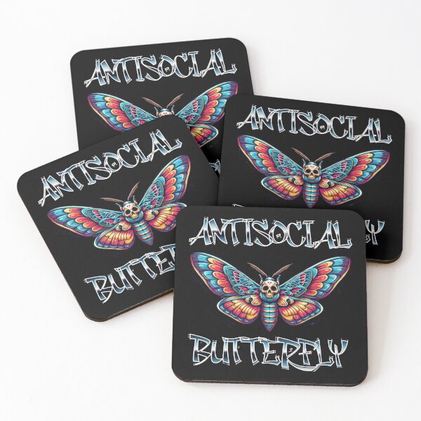 Item preview, Mariposa antisocial designed and sold by Jumbled Mind.
