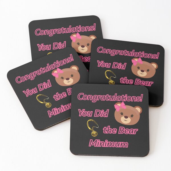 Item preview, Congratulations, You Did the Bear Minimum – Funny Motivational Pun Design designed and sold by Versik-.