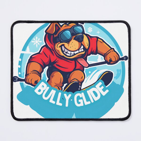 Item preview, Bully Glide - Happy Bulldog Skiing designed and sold by PinkGothica.