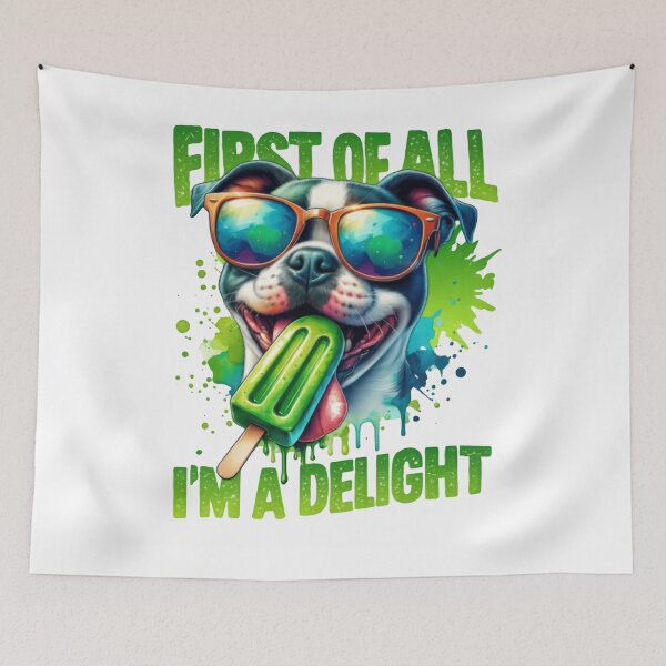 Item preview, First Of All I'm A Delight And A Good Dog Icecream  designed and sold by SkeletonsDanger.