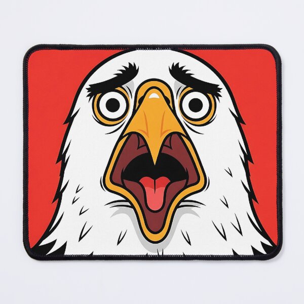 Item preview, Screaming Bald Eagle | Funny Meme Cartoon designed and sold by Pixel-Perfecto.
