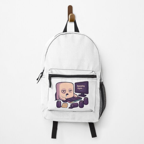 Item preview, Queueing Again Sleep lol Funny Notch Style Programmer Humor T-Shirt designed and sold by Zenith Design.