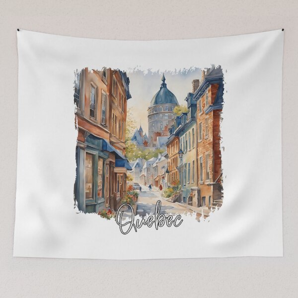 Item preview, Watercolor of Quebec, Quebec, Canada designed and sold by Dressyourflag.