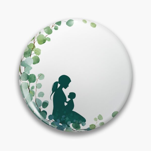 Item preview, Motherhood Silhouette Watercolor Eucalyptus Mother's Day designed and sold by BigStar-Cart.