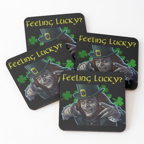 Item preview, Feeling lucky leprechaun movie, horror Tshirt, St. Patrick’s Day horror movie designed and sold by GeekRagz.