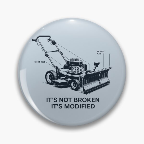 Item preview, Winter Mode Lawn Mower Optional Plow Funny Modification Design designed and sold by SplashTastic.