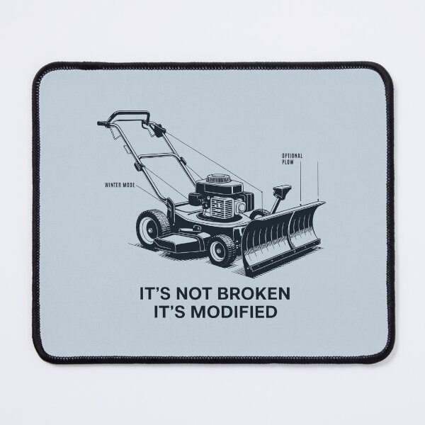 Item preview, Winter Mode Lawn Mower Optional Plow Funny Modification Design designed and sold by SplashTastic.