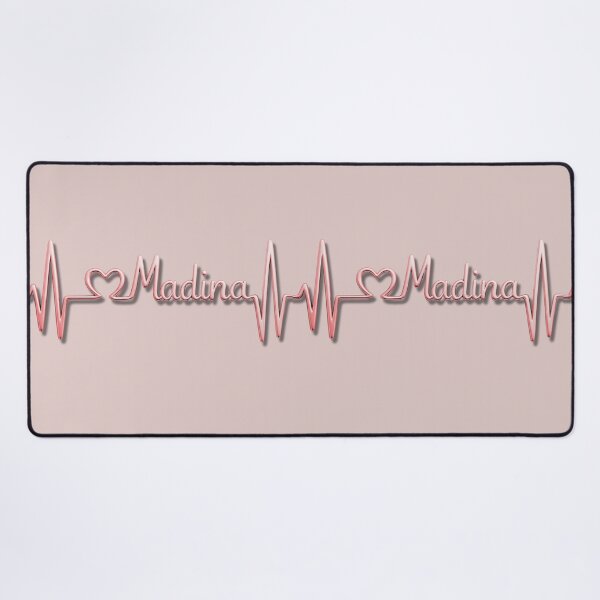 Item preview, Madina Heartbeat Line (V.6) – Islamic City Love Typography Design designed and sold by D-Islamic.