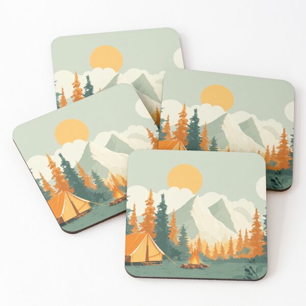 Item preview, Camping in the forest near mountains designed and sold by anytka.
