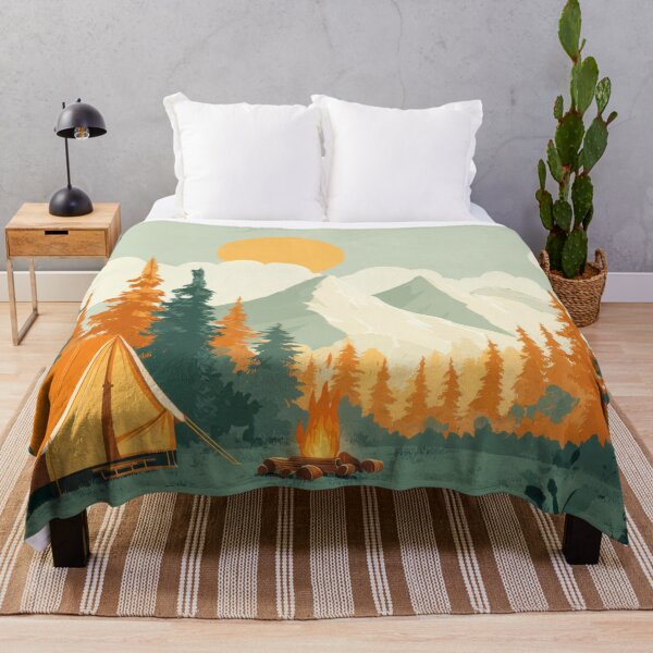 Item preview, Camping in the forest near mountains designed and sold by anytka.